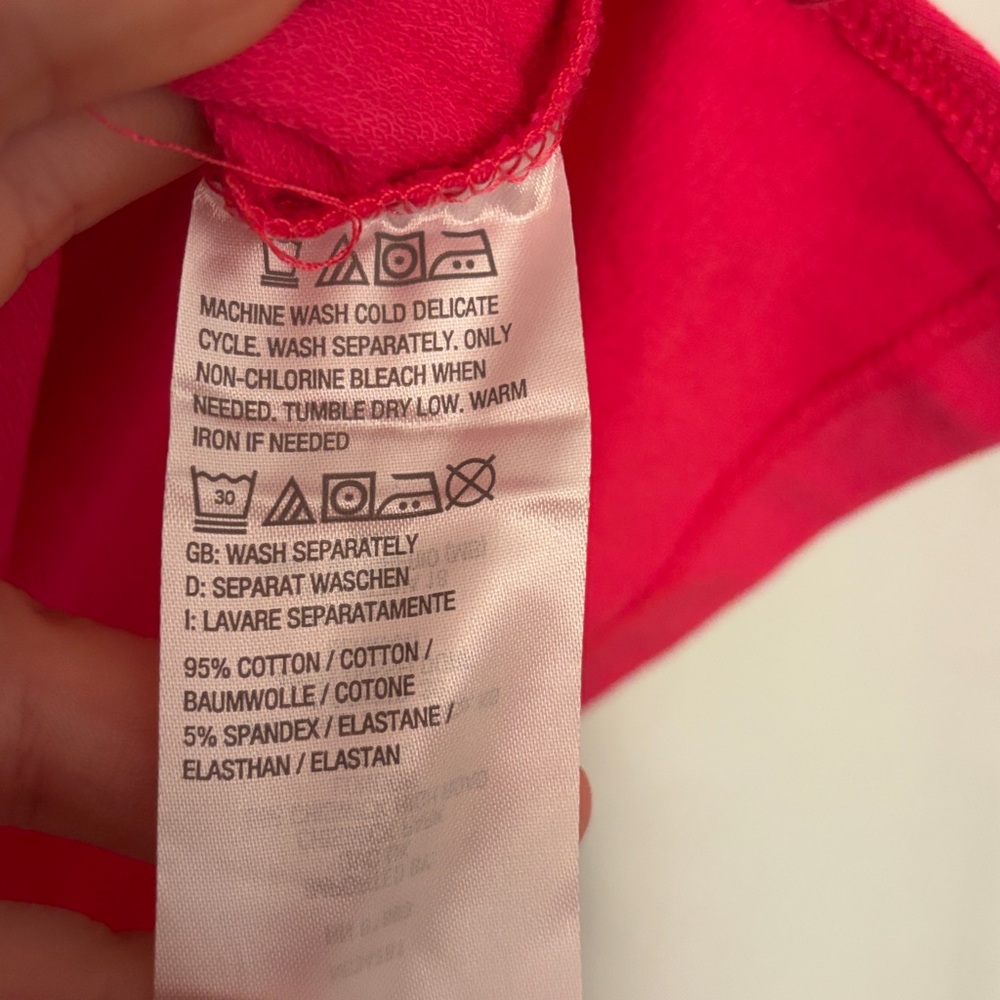 D&co Reach Vibrant Pink Short Sleeve resortwear pool beach swim cover‎ up, LP - Picture 4 of 8
